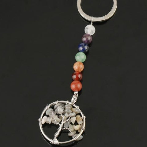 Arbre de Vie Porte Clef Original, Coeur 7 Chakra Guérir Cristal Arbre de  Vie Porte Clef Femme Chic Bijoux Pendentif Porte Clé Porte Bonheur avec  Carte : : Mode