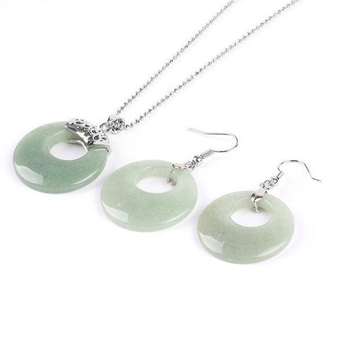 Ensemble Solaire Aztèque "Connaissance" en Aventurine Verte