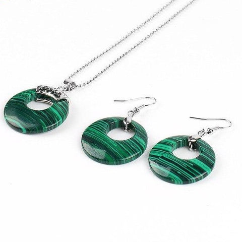Ensemble Solaire Aztèque "Persuasion" en Malachite