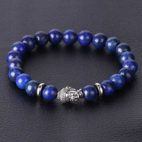 Bracelet Bouddha Argenté "Regain de Confiance" en Lapis Lazuli