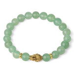 Bracelet Bouddha Doré "Connaissance" en Aventurine Verte