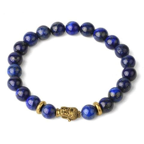 Bracelet Bouddha Doré "Regain de Confiance" en Lapis Lazuli