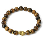 Bracelet Bouddha Doré "Confiance et Protection" en Œil de Tigre