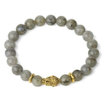 Bracelet Bouddha Doré "Bouclier de Protection" en Labradorite