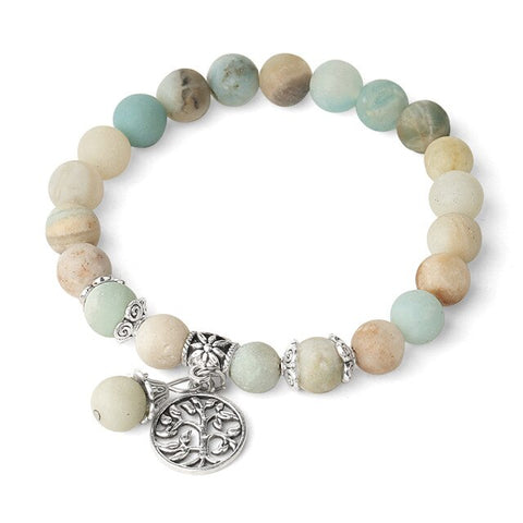 Bracelet Arbre de Vie "Bonheur et Tendresse" en Amazonite