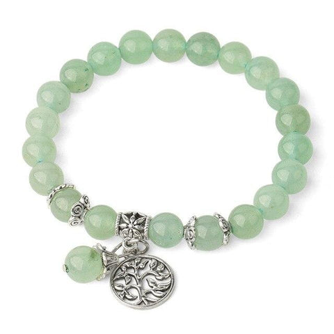 Bracelet Arbre de Vie "Connaissance" en Aventurine Verte