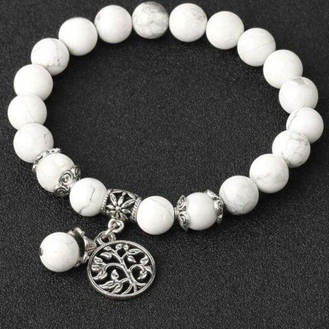 Bracelet Arbre de Vie "Stabilisation" en Howlite