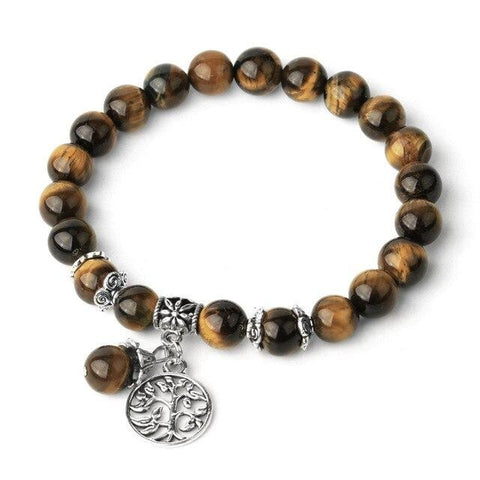 Bracelet Arbre de Vie "Confiance et Protection" en Œil de Tigre