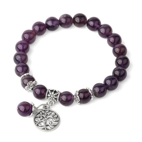 Bracelet Arbre de Vie "Humilité" en Améthyste