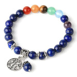 Bracelet Arbre de Vie 7 Chakras "Regain de Confiance" en Lapis Lazuli