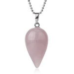 Pendentif Larme "Tendresse" en Quartz Rose