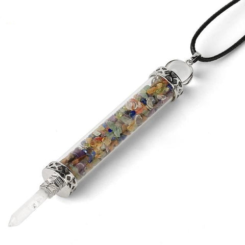 Pendentif Grande Fiole "Guérison" 7 Chakras