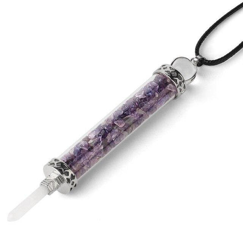 Pendentif Grande Fiole "Humilité" en Améthyste