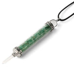 Pendentif Grande Fiole "Connaissance" en Aventurine Verte