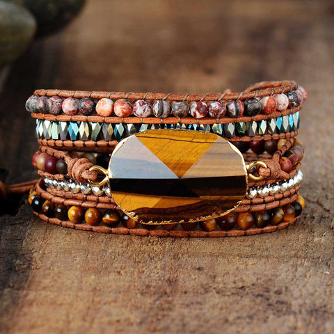 Bracelet bohème "Confiance et Volonté"