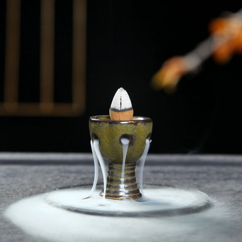 Brûleur d'Encens Calice Vert