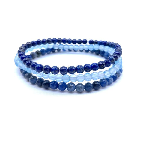 Ensemble de 3 Mini Bracelets "Confiance et Bonheur"