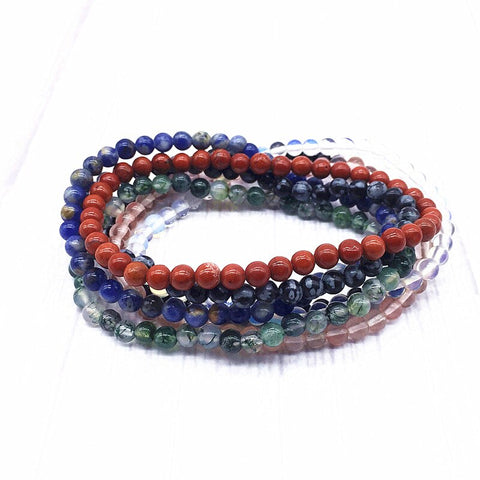 Ensemble de 7 Mini Bracelets "Positivité Quotidienne"