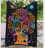 Toile Murale Mandala Éléphant - 7 Styles disponibles