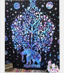 Toile Murale Mandala Éléphant - 7 Styles disponibles