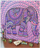 Toile Murale Mandala Éléphant - 7 Styles disponibles