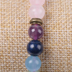 Bracelet "Tendresse et Guérison" 7 Chakras en Quartz Rose