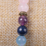 Bracelet "Tendresse et Guérison" 7 Chakras en Quartz Rose